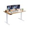 Homeroots 60" Adjustable Brown and White Stainless Steel Computer Desk 397747 - alternate 1