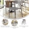 Flash Furniture Dover Indoor-Outdoor Stacking Patio Chair w/Curved Backrest, All-Weather Resin Chair in Gray DHF-340-APP-GRY-GG - alternate 4