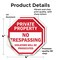 Signmission Private Property No Trespassing Vio, 4 inch X 4 inch, Vinyl Decal, 2PK OC-D-2PACK-4-94 - alternate 2
