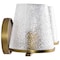 Nuvo Valentine, 2 Light Vanity, Vintage Brass Finish, Hammered Glass 60/8262 - alternate 3