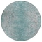 Homeroots 8' Teal Blue Gray And Charcoal Round Oriental Washable Indoor Outdoor Area Rug 588842 - alternate 2
