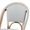 Bali & Pari Genica Classic French Two-Tone Navy and White Weaving and Natural Rattan Bistro Chair 251-13955-ZORO - alternate 4