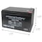 Upg Sealed Lead Acid Battery, 12 V, 15Ah, UB12150, F2 Faston Tab Terminal, AGM Type 40672 - alternate 3