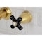 Kingston Brass Two-Handle Wall Mount Kitchen Faucet, Brushed Brass KS1287PKX - alternate 2
