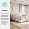 Martha Stewart Maisie Queen Upholstered Platform Bed, Wingback Headboard and Cushioned Siderails TW-3WDB0032BC-Q-OWH-MS - alternate 4