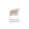 Homeroots Beige and Gold Faux Leather and Metal Partially Open Back Dining Arm Chair 719093 - alternate 5