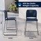 Flash Furniture Commercial Navy Plastic Stack Stools, Contoured Backs and Sled Bases-Set of 3, 3PK 3-RUT-239AH-CS-NV-GG - alternate 4
