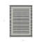 Homeroots 9' X 12' Black And Beige Striped Washable Indoor Outdoor Area Rug 610460 - alternate 5