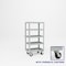 Pucel Five Shelf Expanded Metal Stock Cart, 28 in W x 18 in D x 56 1/4 in H, Putty X-1828-P - alternate 1