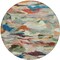 Homeroots 8' Green Teal Blue And Terra Cotta Round Abstract Washable Indoor Outdoor Area Rug 603127 - alternate 5
