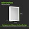 Fab Glass And Mirror 18in in. Frameless Round Mirror with Safety Backing, 1in Beveled Edge Wall Mounted Hooks Bathroom HC20X28-CB - alternate 2