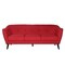 Homeroots 76" X 34" X 31" Red Polyester Sofa 373971 - alternate 2