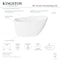 Kingston Brass 48" Acrylic Oval Single Slipper Freestanding Tub with Drain, Glossy White VTRS482627 - alternate 2