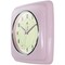Infinity Instruments Square Retro Wall Clock, Pastel Pink, 9.25 in 13228PP-4103 - alternate 4