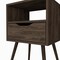 Homeroots 25" Brown Wood One Drawer Nightstand 543655 - alternate 4