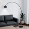 Leisuremod Arco Arched Floor Lamp 75.6in Height with Black Round Marble Base and Metal Dome Lamp Shade, Black ALBL-BL-13BL - alternate 3
