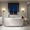 Anzzi Stone Belle 67 in. Flatbottom Freestanding Whirlpool and Air Bathtub, Center Drain and Faucet FT-AZ514WH-BK - alternate 6