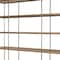Homeroots 82" Antiqued Brass And Light Brown Distressed Metal and Solid Wood Three Tier Bookcase w/Four Doors 611046 - alternate 4