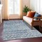 Homeroots 10' X 14' Blue And Silver Argyle Washable Indoor Outdoor Area Rug 615805 - alternate 5