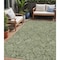 Homeroots 5' X 8' Olive Green And Light Green Floral Washable Indoor Outdoor Area Rug 594648 - alternate 1