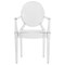Leisuremod Carroll Modern Acrylic Chair, Clear, 4PK GC22CL4 - alternate 3