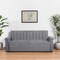 Homeroots 83" Dark Gray Sleeper USB Sleeper Sofa And Toss Pillow With Black Legs 559224 - alternate 5