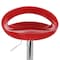 Elama 2 Piece Retro Adjustable Bar Stool in Red with Chrome Base ELM-806-RED - alternate 6