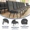 Flash Furniture Advantage Charcoal Gray Discount Church Chair, 21" Wide EPCHT-111 - alternate 4