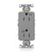 Leviton Plugs&Rcptcls, 15A, 125VAC, Gry, PBT, PK1 WTD15-GY - alternate 1