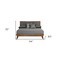 Homeroots Gray and Brown Wood And Linen Queen Bed Frame 486192 - alternate 5