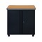 Regency Mesa Steel Mobile Locking Utility/Fax/Copy Table 30in x 23.25in - Medium Oak Top, Black Base 66746SCMOBK - alternate 4
