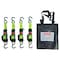 Mytee Products 1inx12ft Retractable Tie-down Straps W/ S-Hook - 4 Ratchet Straps Kit, Green RS112R-FG4PK - alternate 1