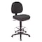 Lorell Millenia Adjustable Task Stool with Back, Black LLR80008 - alternate 1