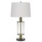 Homeroots 31" Clear Metal Table Lamp With White Empire Shade 524713 - alternate 2