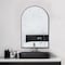 Homeroots 39" Black Arch Metal Framed Bathroom Vanity Mirror 562893 - alternate 3