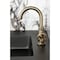 Kingston Brass One-Handle Single-Hole Bathroom Faucet with Deck Plate and Push Pop-Up Drain, Antique Brass KSD2213RX - alternate 2