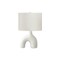 Monarch Specialties Lighting, 25"h, Table Lamp, White Ceramic, Ivory / Cream Shade, Contemporary, Modern I 9665 - alternate 1
