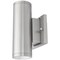 Sunlite 8in. Brushed Nickel LED Outdoor Tubular Wall Sconce Light Fixture, 1800 Lumens, 30K/40K/50K 49205-SU - alternate 1