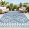 Jonathan Y Marokko Diamond Tribal Medallion Blue/Ivory 4 ft. x 6 ft. Indoor/Outdoor Area Rug SMB127D-4 - alternate 1