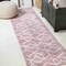Jonathan Y Tumbling Blocks Modern Geometric Rose/White 2 ft. x 8 ft. Runner Rug SEU101B-28 - alternate 1