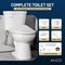 Anzzi Garden 12in 2pc 1.28 GPF Siphon Elongated Ceramic Toilet, White Electric Bidet Seat, ADA height Incl TL-AZ070-EB106V - alternate 5