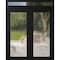Vdomdoors Front Exterior Prehung Metal-Plastic Double Doors Frosted Glass / MANUX 8102 Matte Black / Office C MANUX8102DEXD-BLK-W72xH80+14-RH-I - alternate 1
