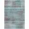 Homeroots 10' X 14' Teal Blue Gray And Charcoal Striped Washable Indoor Outdoor Area Rug 588075 - alternate 2