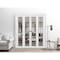 Sartodoors Sliding Closet Double Bi-fold Doors, Lucia 2366 White Silk with Clear Glass and Aluminum Strips, S LUCIA2366DBF-WS-96 x 84 (4* 24x84) - alternate 3