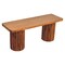 Homeroots 43in Brown Genuine Leather and Solid Wood Upholstered Bench 723437 - alternate 6