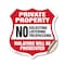 Signmission Private Property Shield Sign No Soliciti, 18 Inch X 18 Inch, Vinyl Decal SHI-D-18-452 - alternate 1