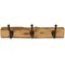 Homeroots 19in Brown Natural Rustic Live Edge Wood Three Hook Wall Mount Coat Rack 488153 - alternate 4