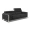 Homeroots 89" Dark Gray Italian Leather Sofa With Silver Legs 476517 - alternate 3