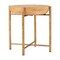 Homeroots 22" Natural and Gold Wood and Stainless Steel Round End Table 632660 - alternate 6