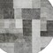 Homeroots 8' Pewter And Black Round Geometric Washable Indoor Outdoor Area Rug 605863 - alternate 3